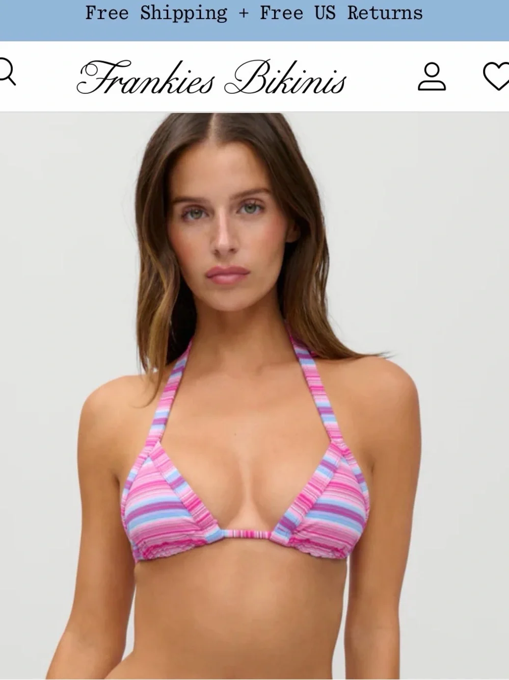 Frankie’s Bikini Taite Triangle Top in Confetti Cake